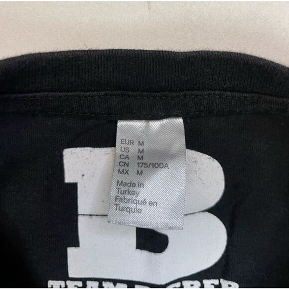 H&M Justin Bieber Stadium Tour Team Graphic T-shirt Women Medium Black Music - Picture 6 of 7